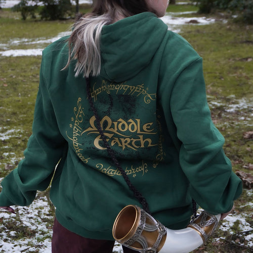 Image produit Le Seigneur des Anneaux - Veste à capuche zippée Terre du Milieu verte