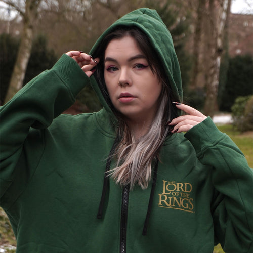 Image produit Le Seigneur des Anneaux - Veste à capuche zippée Terre du Milieu verte