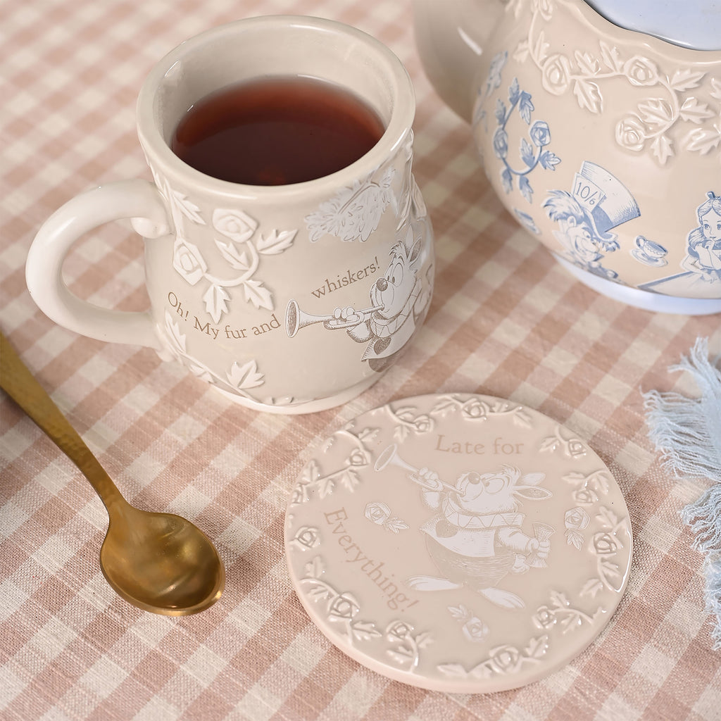 Productafbeelding Alice in Wonderland - Witte Konijn Relief Mok