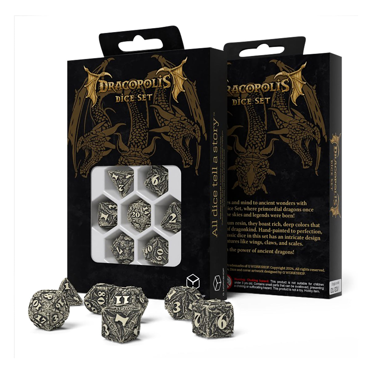 Produktbild Dracopolis - The Scandinavian Blackfang Würfel Set 7tlg