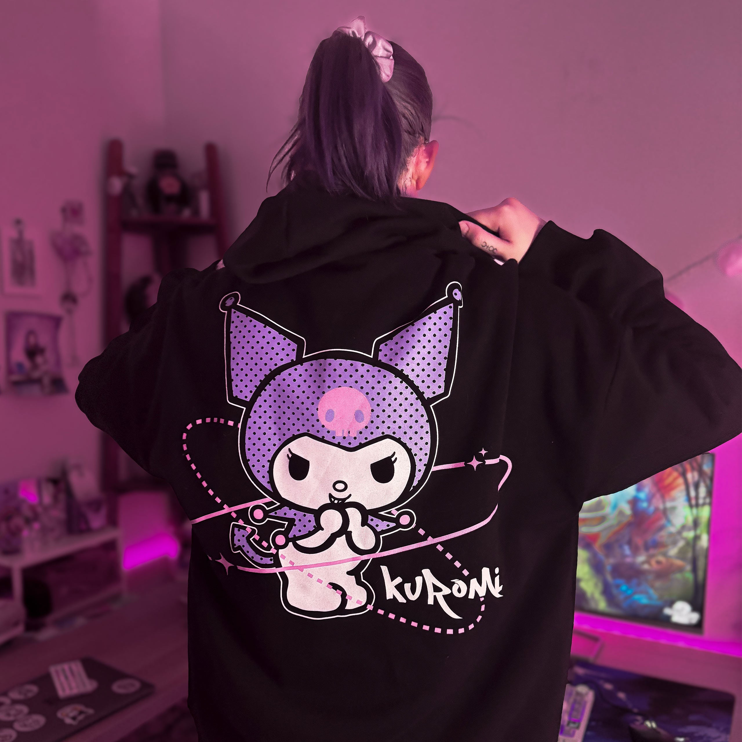 Productafbeelding Sanrio - Kuromi Hoodie zwart