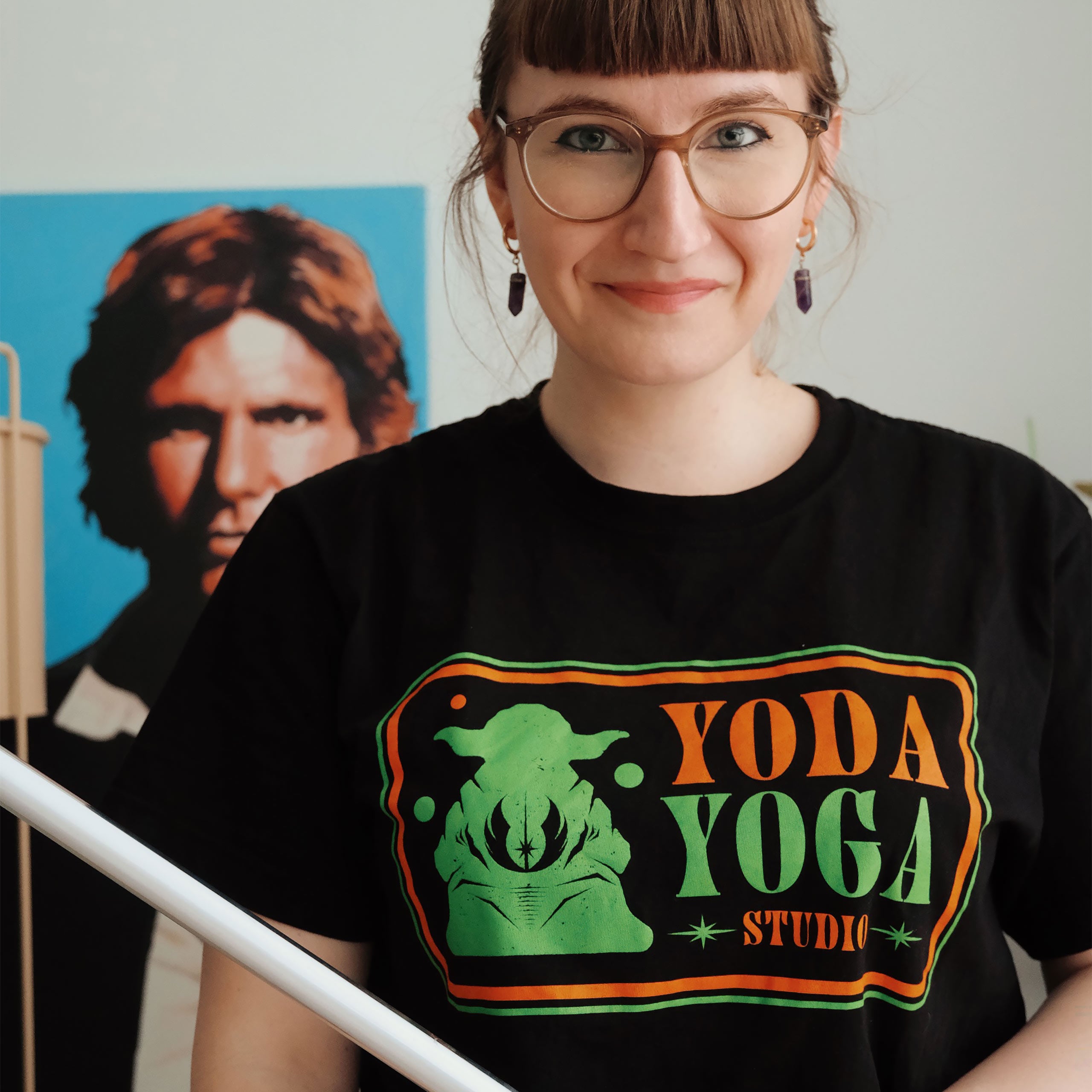 Image produit Star Wars - T-Shirt Yoda Yoga Studio noir