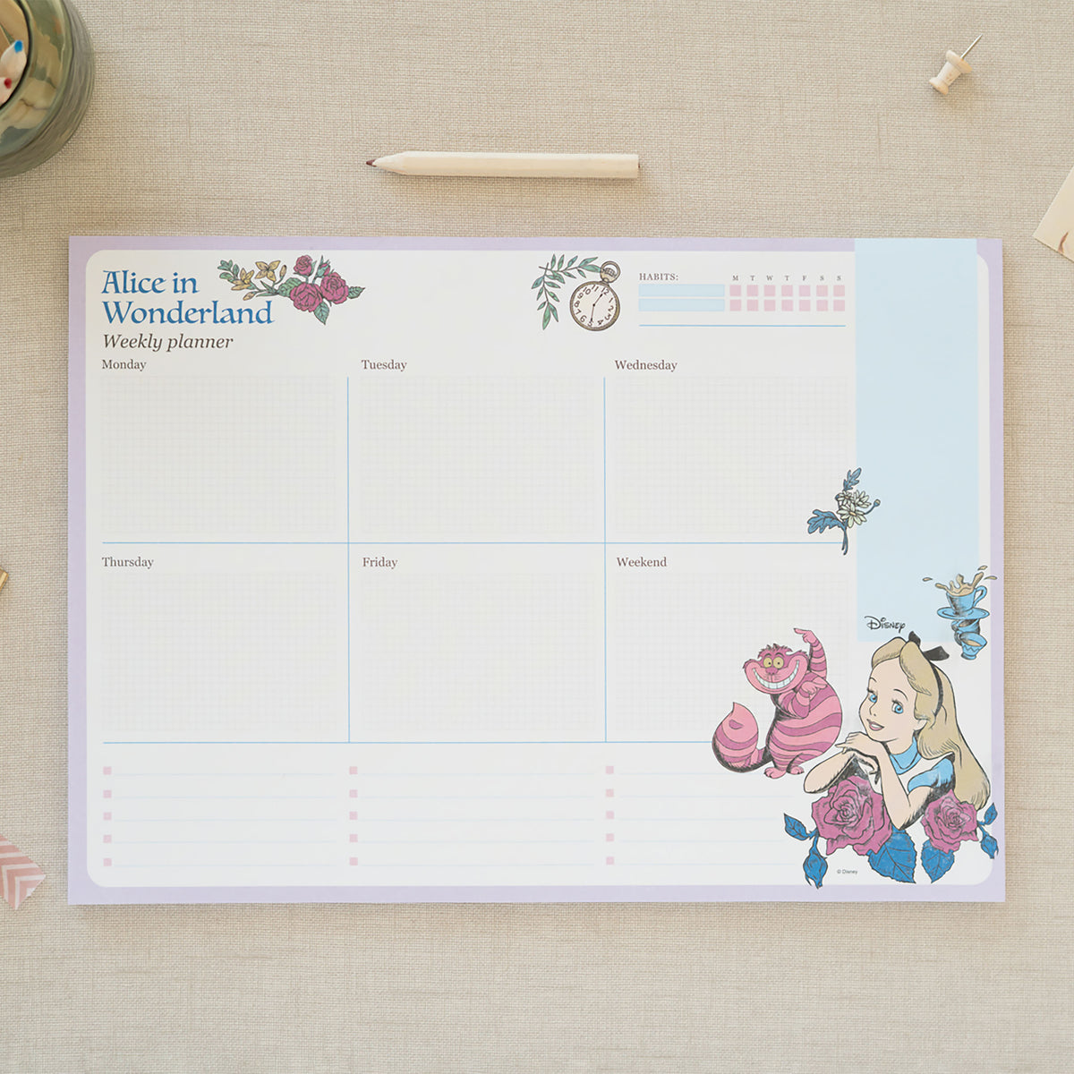 Productafbeelding Alice in Wonderland - Flower Weekplanner