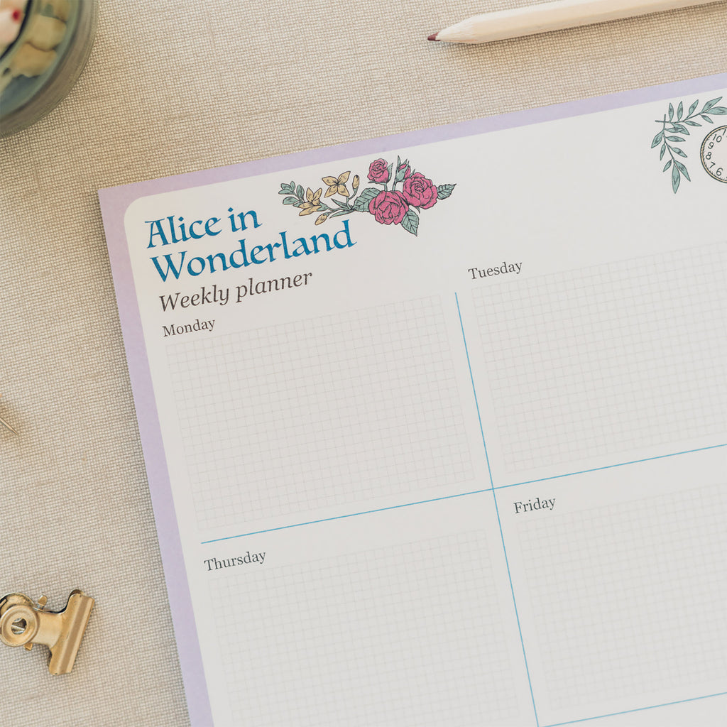 Productafbeelding Alice in Wonderland - Flower Weekplanner