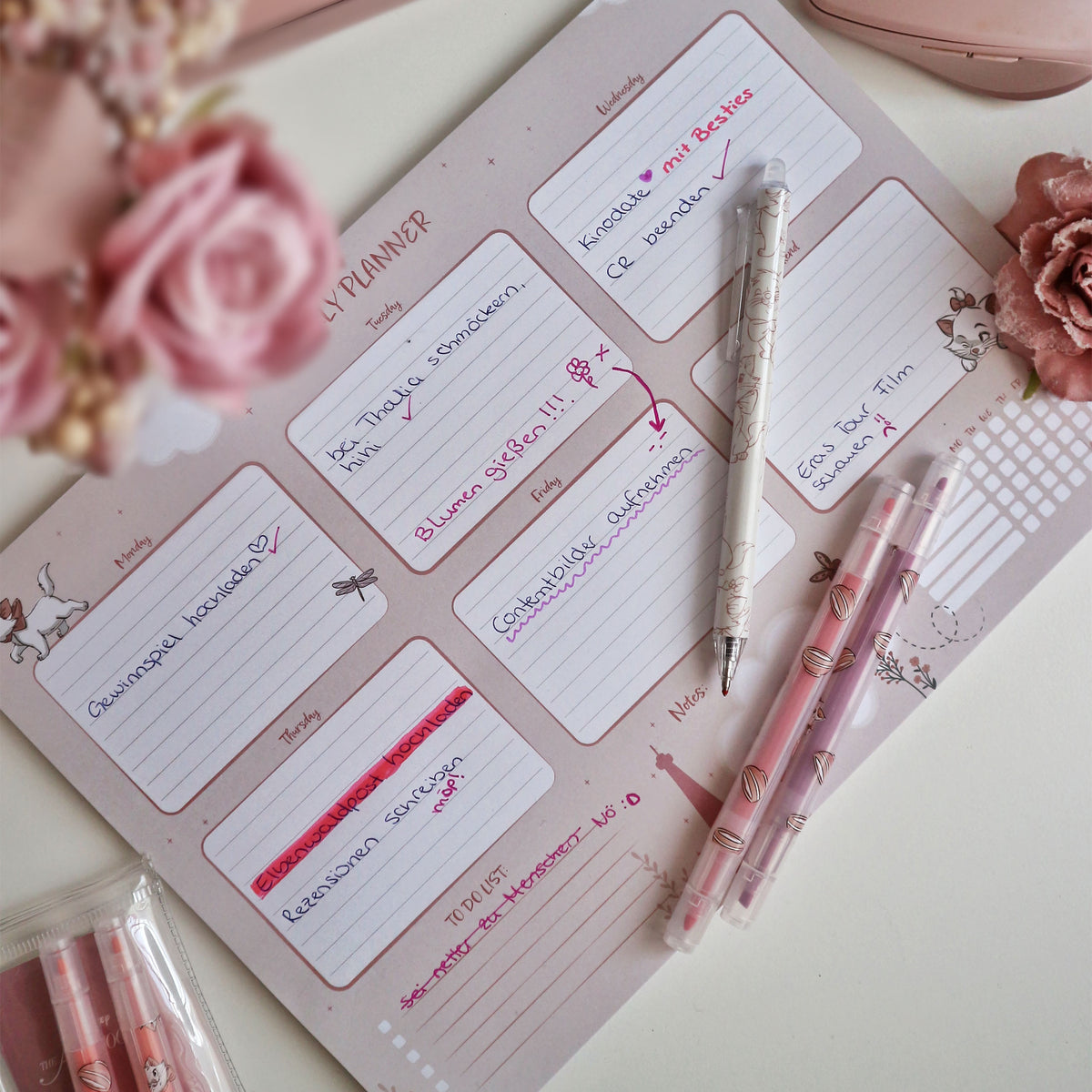 Image produit Aristocats - Bonjour Marie Planificateur hebdomadaire