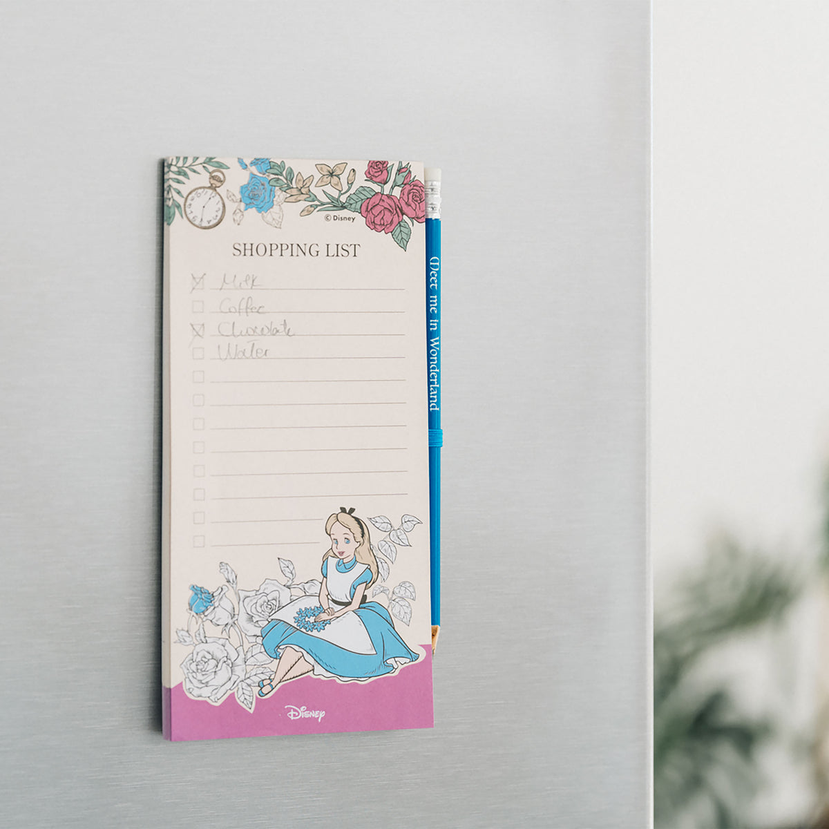 Productafbeelding Alice in Wonderland - Magnetisch notitieblok met potlood