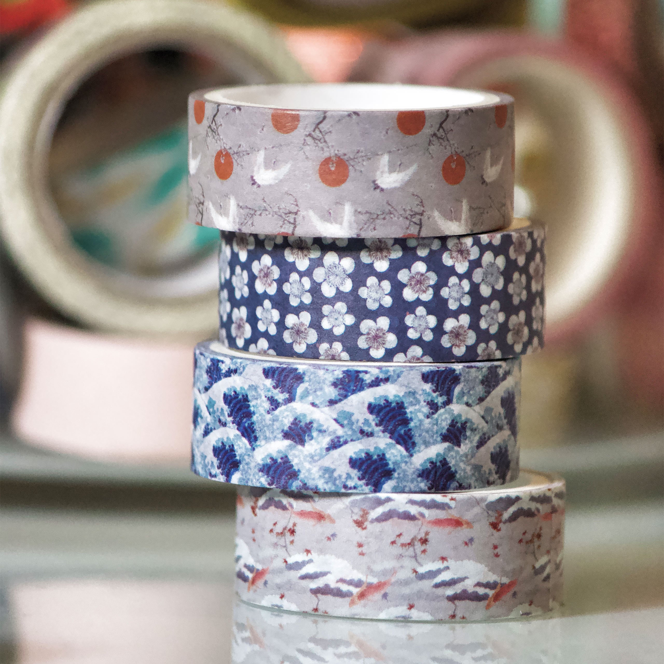 Productafbeelding De Grote Golf van Kanagawa - Katsushika Hokusai Washi Tapes 4-delige Set