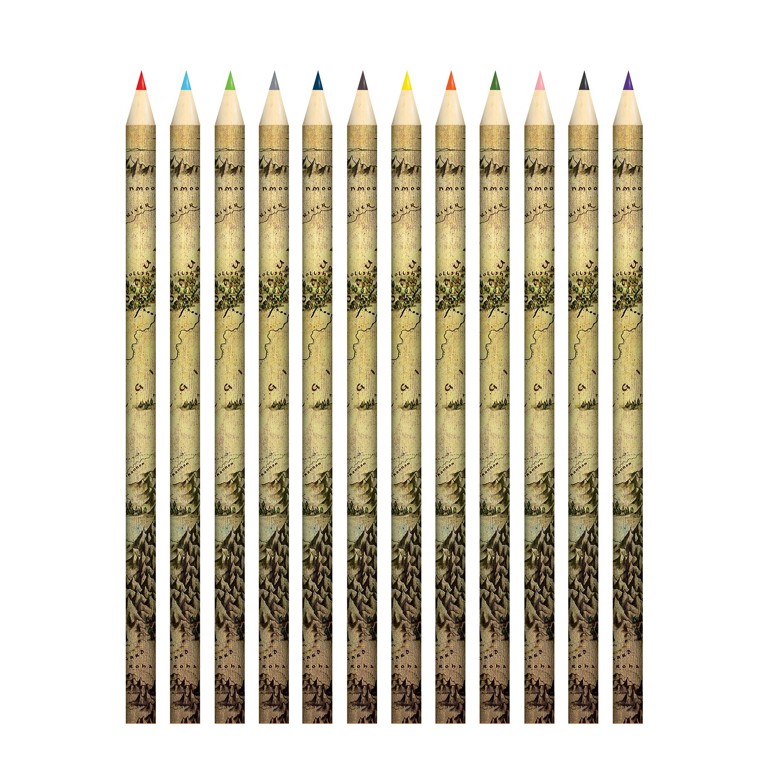 Image produit Le Seigneur des Anneaux - La Communauté de l'Anneau Boîte de Crayons 12 Pièces avec 2 Pages à Colorier