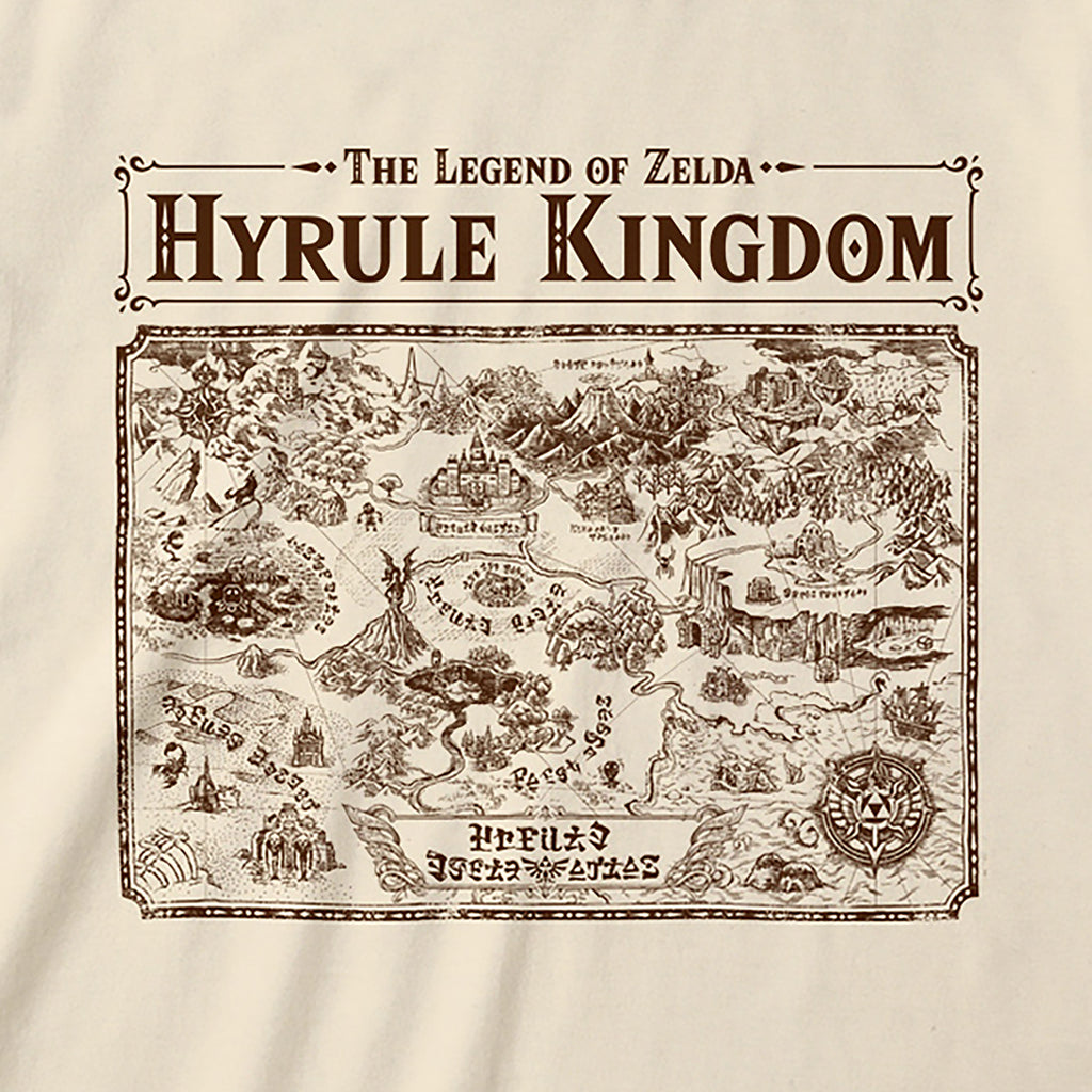 Image produit Zelda - T-Shirt beige de la carte d'Hyrule