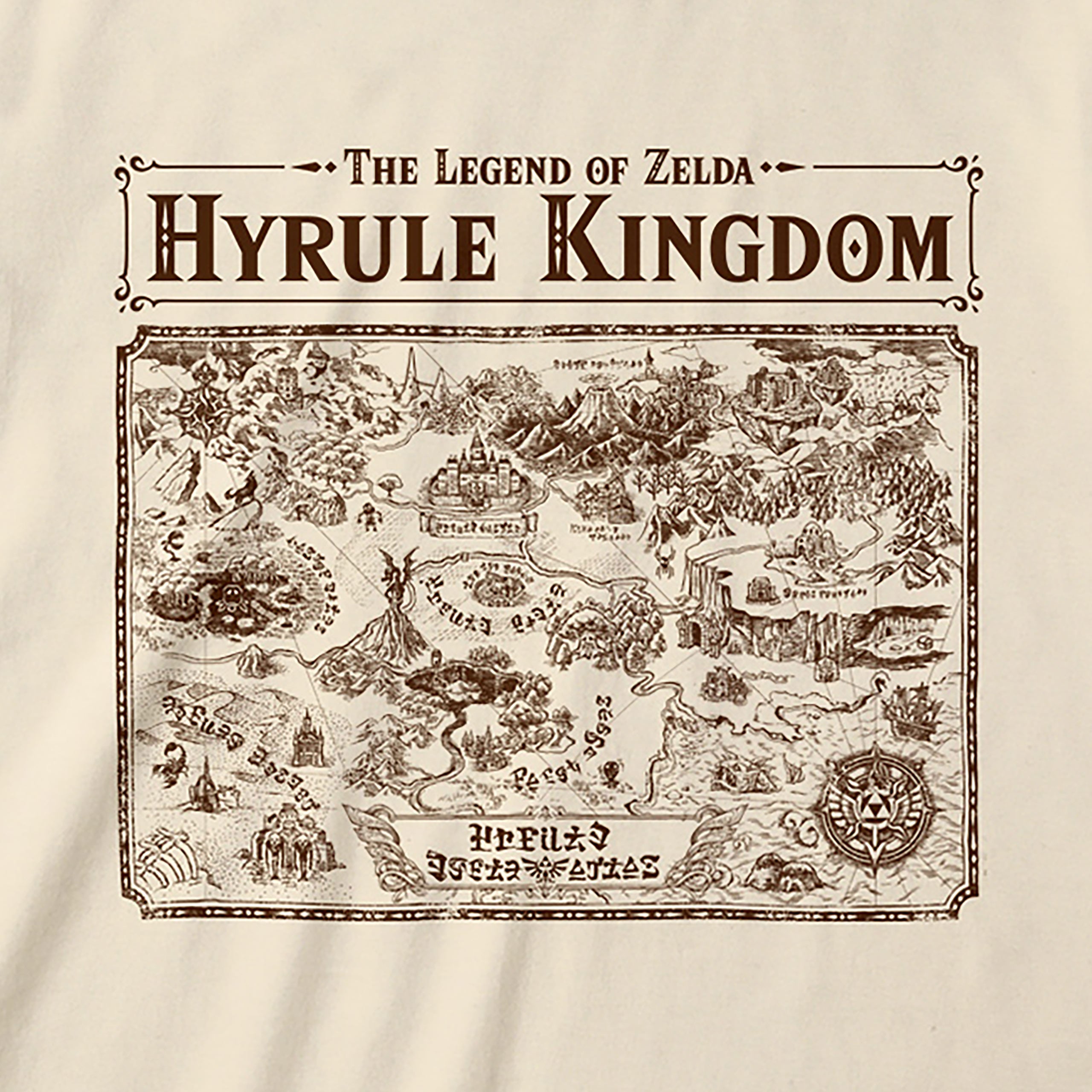 Image produit Zelda - T-Shirt beige de la carte d'Hyrule