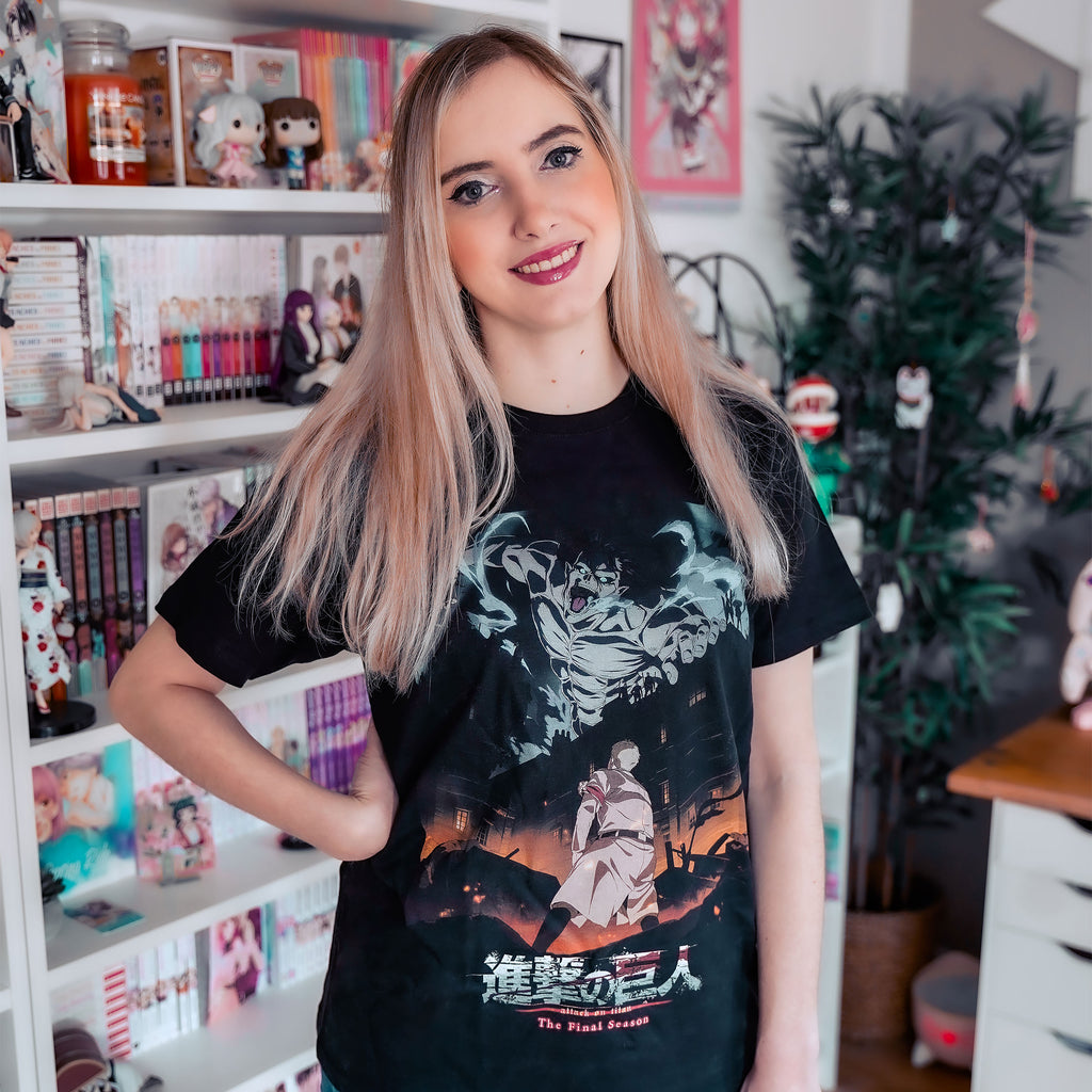 Productafbeelding Attack on Titan - Poster T-shirt zwart