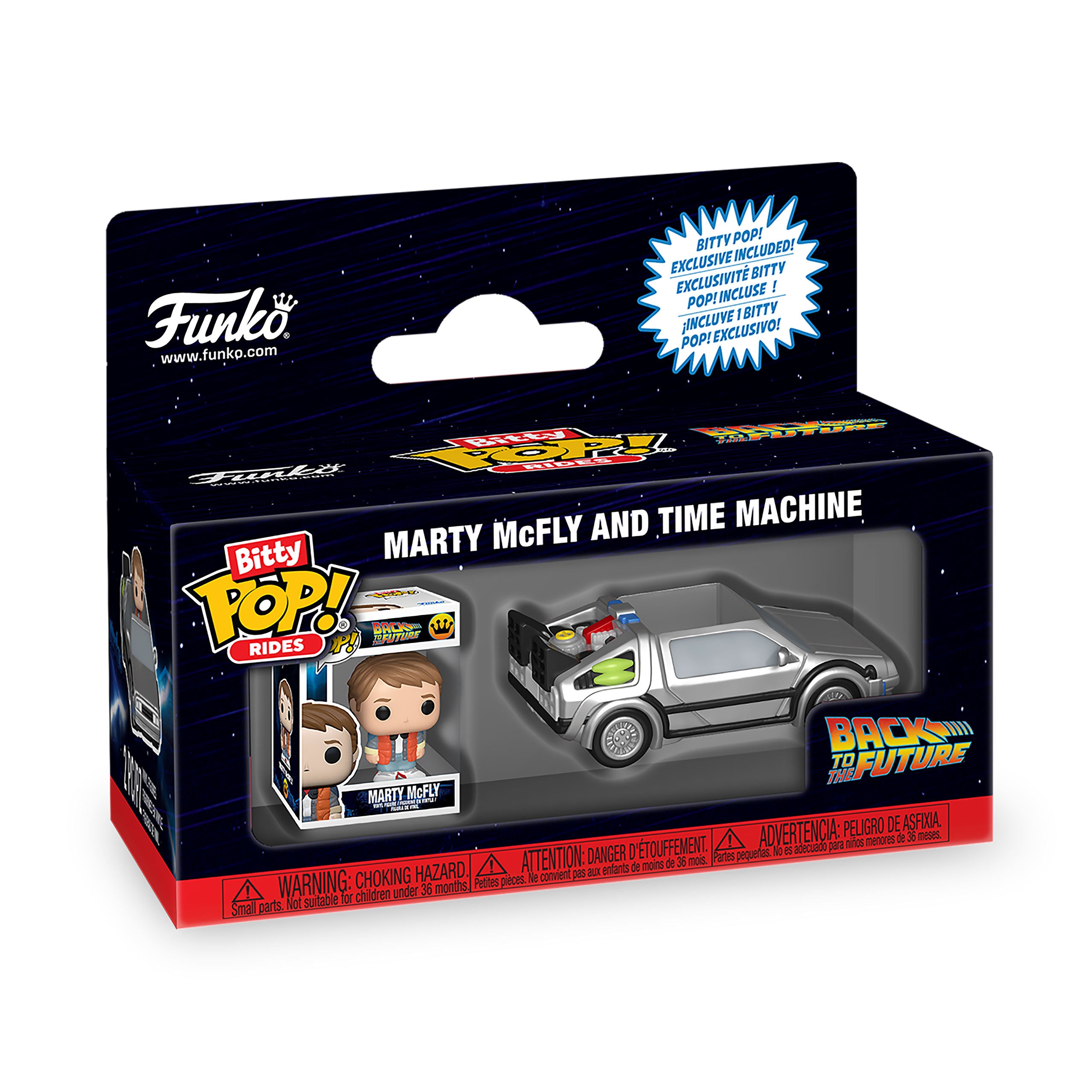 Produktbild Zurück in die Zukunft - DeLorean Funko Bitty Pop Ride Figurenset