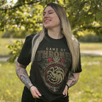Productafbeelding Game of Thrones - Targaryen Ornamenten T-Shirt Zwart