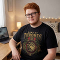 Productafbeelding Game of Thrones - Targaryen Ornamenten T-Shirt Zwart