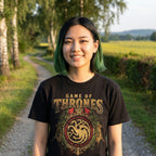 Productafbeelding Game of Thrones - Targaryen Ornamenten T-Shirt Zwart