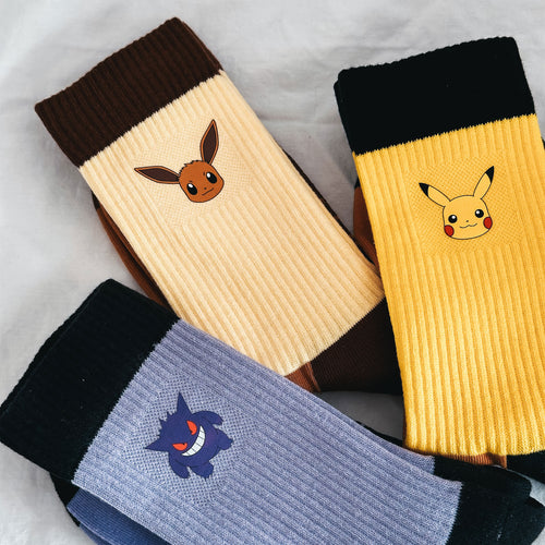 Productafbeelding Pokemon - Pikachu, Eevee en Gengar Sokken 3-Pack