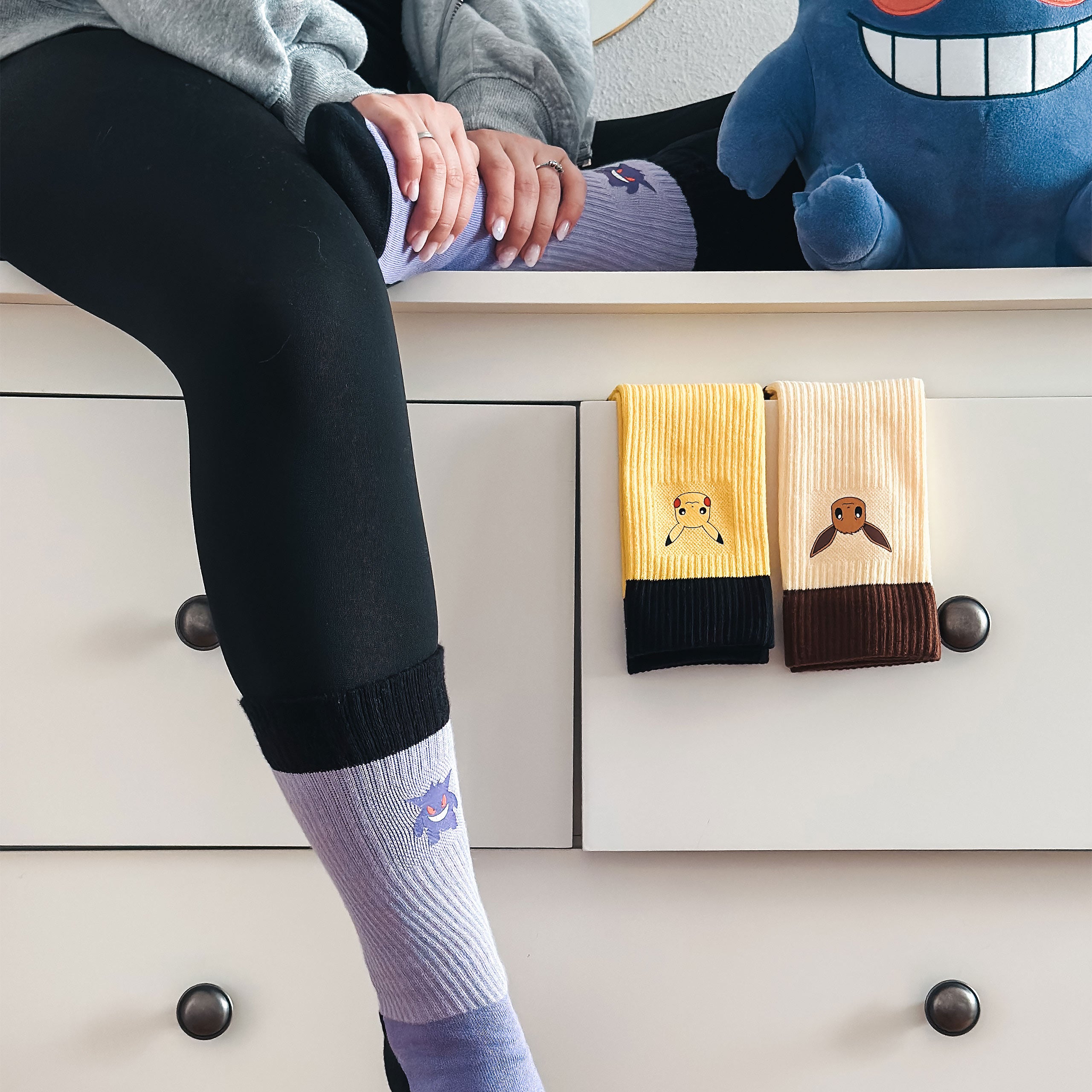 Productafbeelding Pokemon - Pikachu, Eevee en Gengar Sokken 3-Pack
