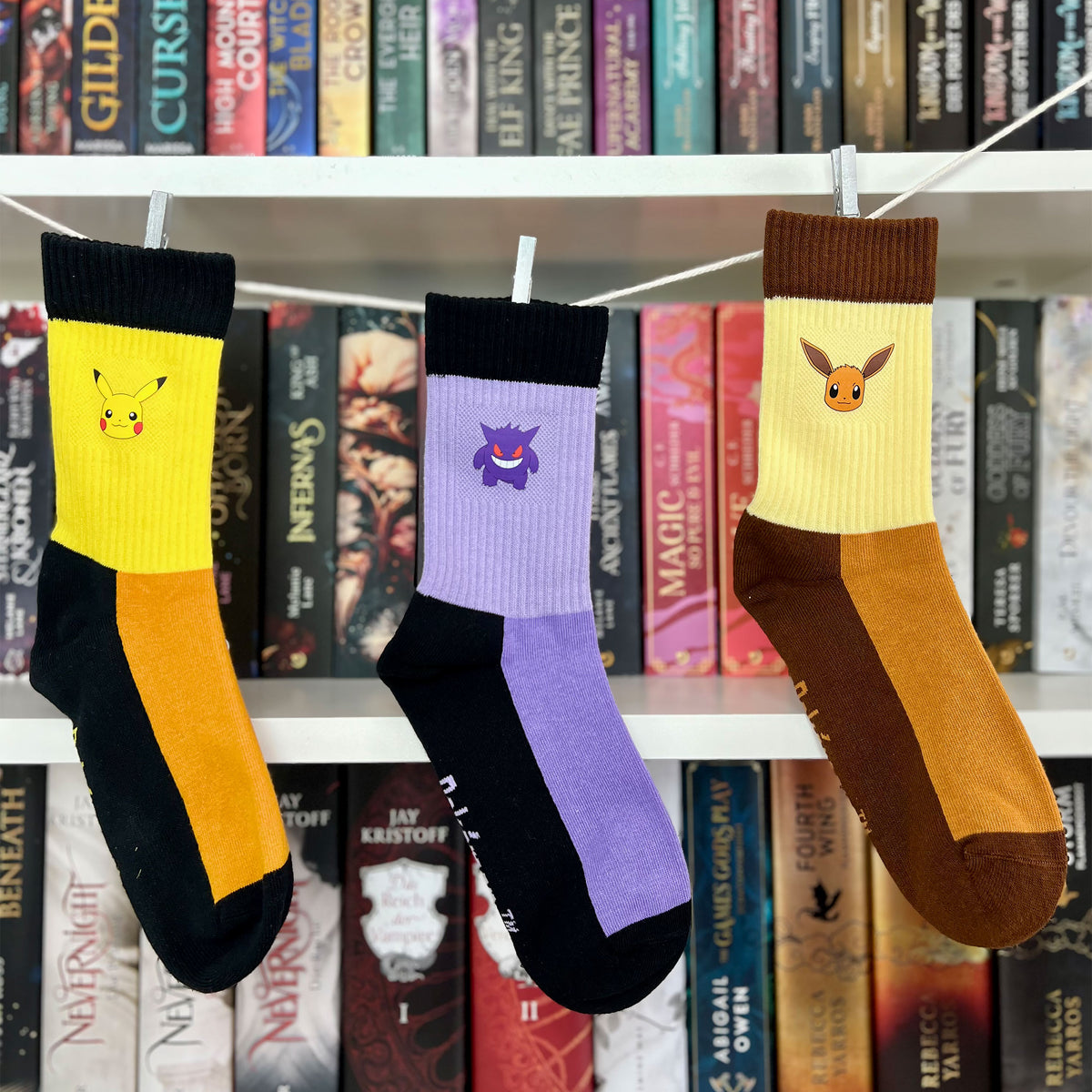 Productafbeelding Pokemon - Pikachu, Eevee en Gengar Sokken 3-Pack