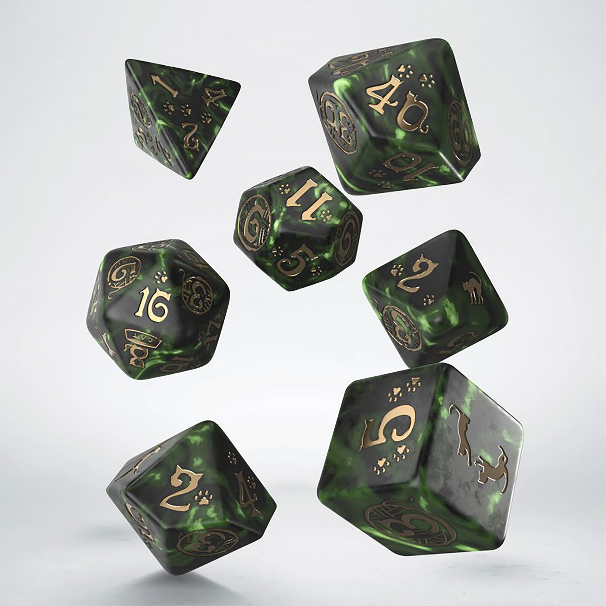 Image produit Chats - Set de dés RPG Pixel 7 pièces