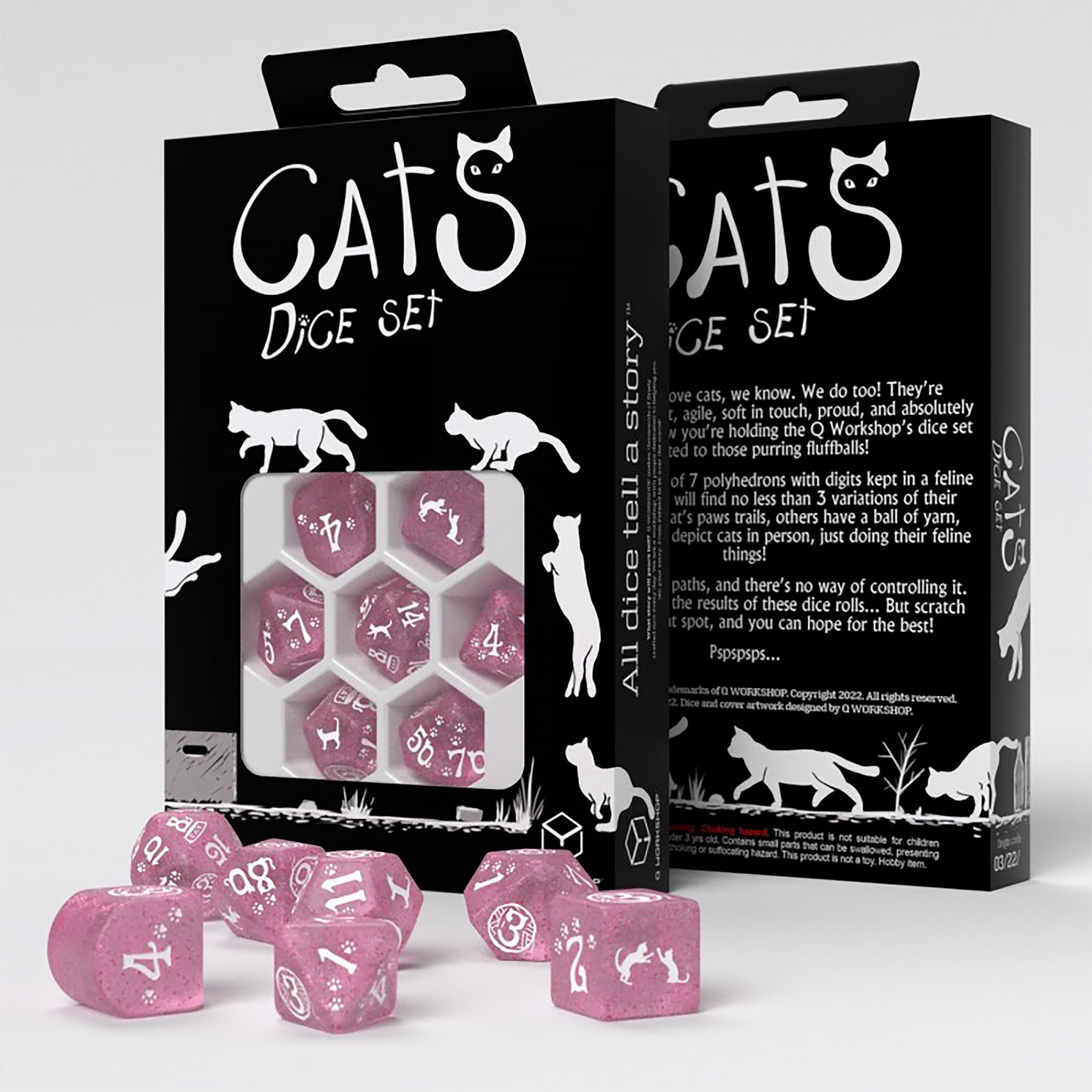 Image produit Cats - Daisy Glitter Set de Dés RPG 7pcs