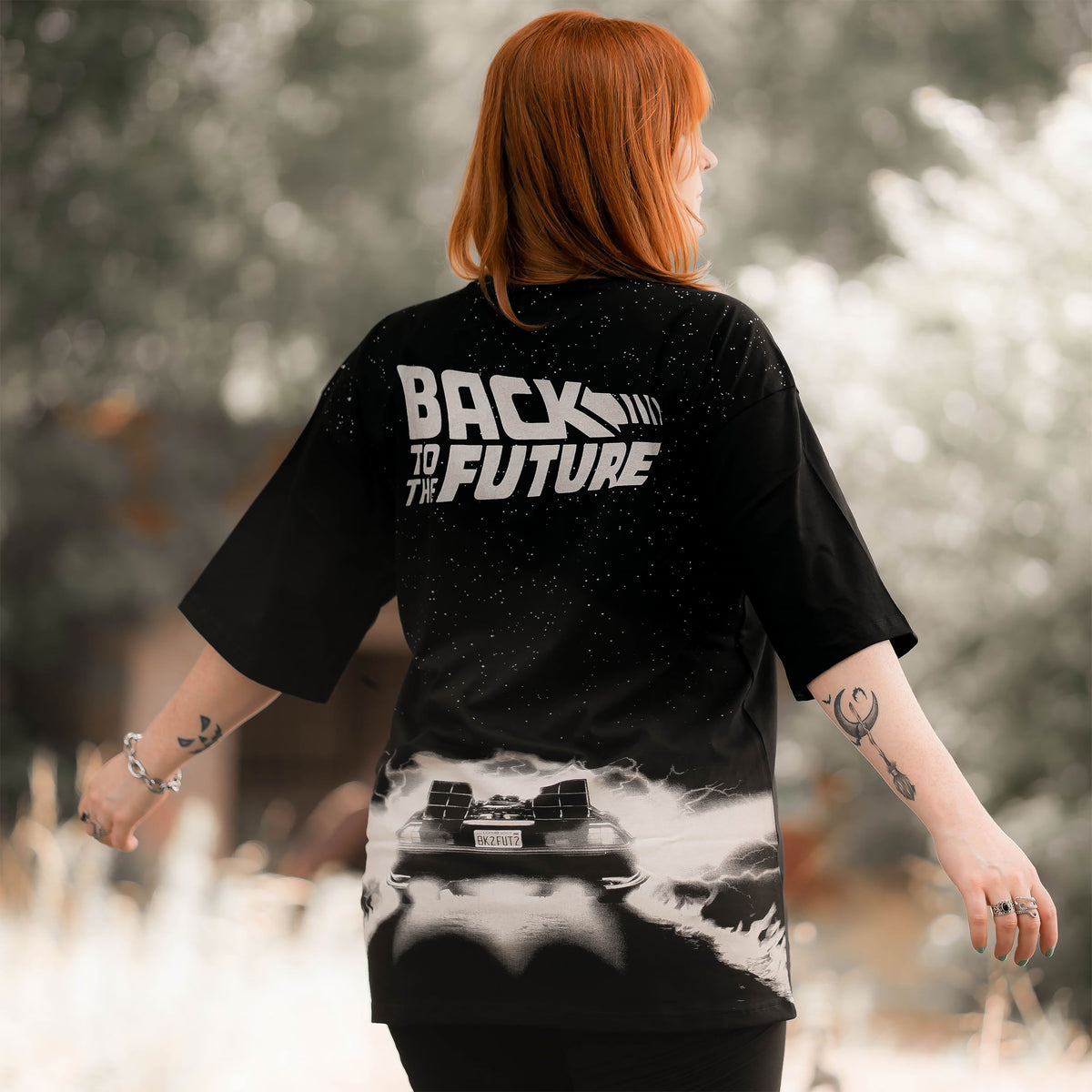 Produktbild Zurück in die Zukunft - DeLorean Oversize T-Shirt schwarz