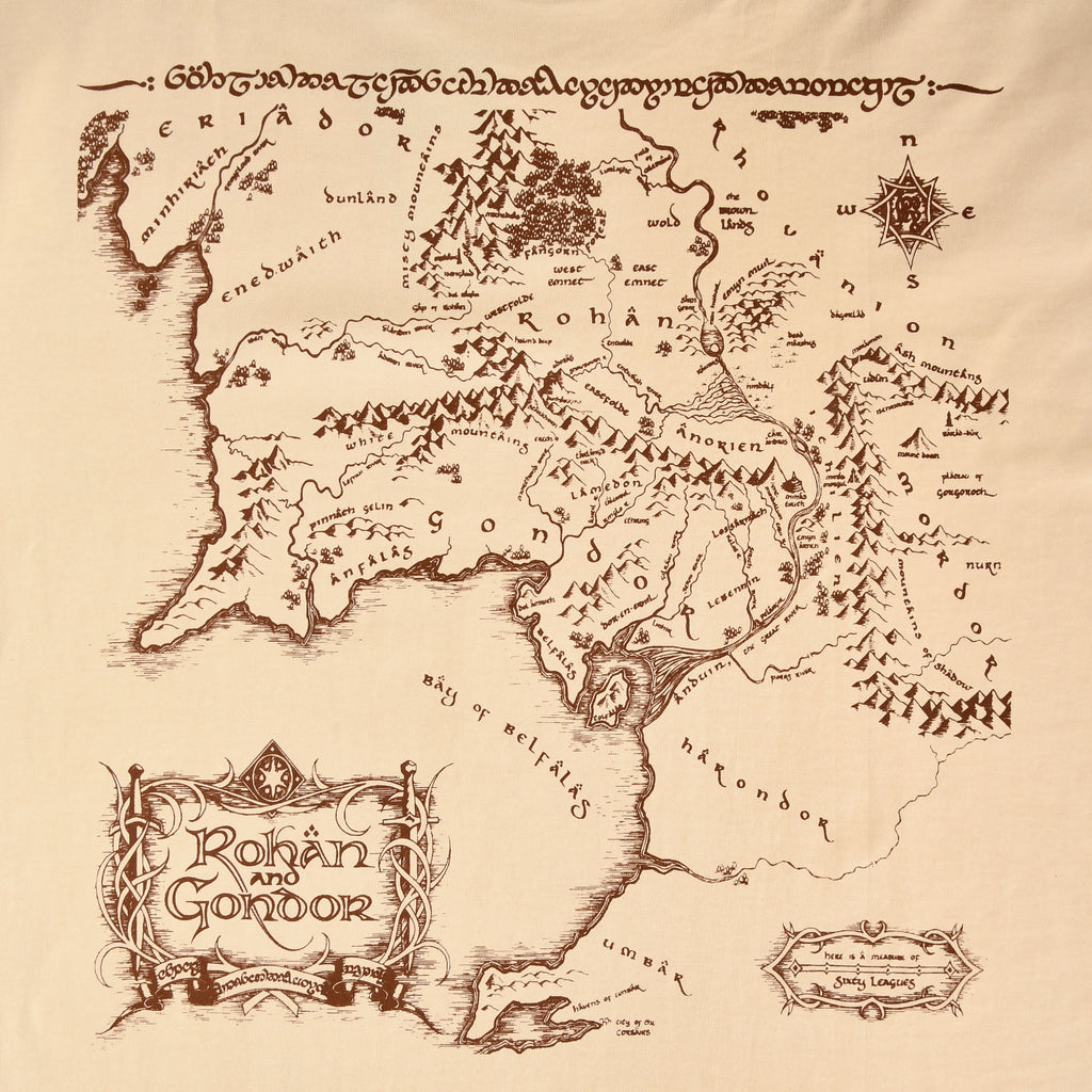 Productafbeelding In de Ban van de Ring - Fellowship Rohan en Gondor Oversized T-Shirt beige