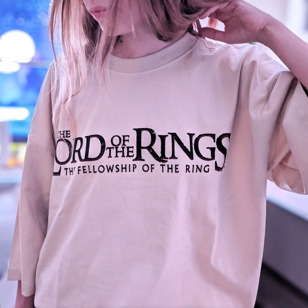 Productafbeelding In de Ban van de Ring - Fellowship Rohan en Gondor Oversized T-Shirt beige