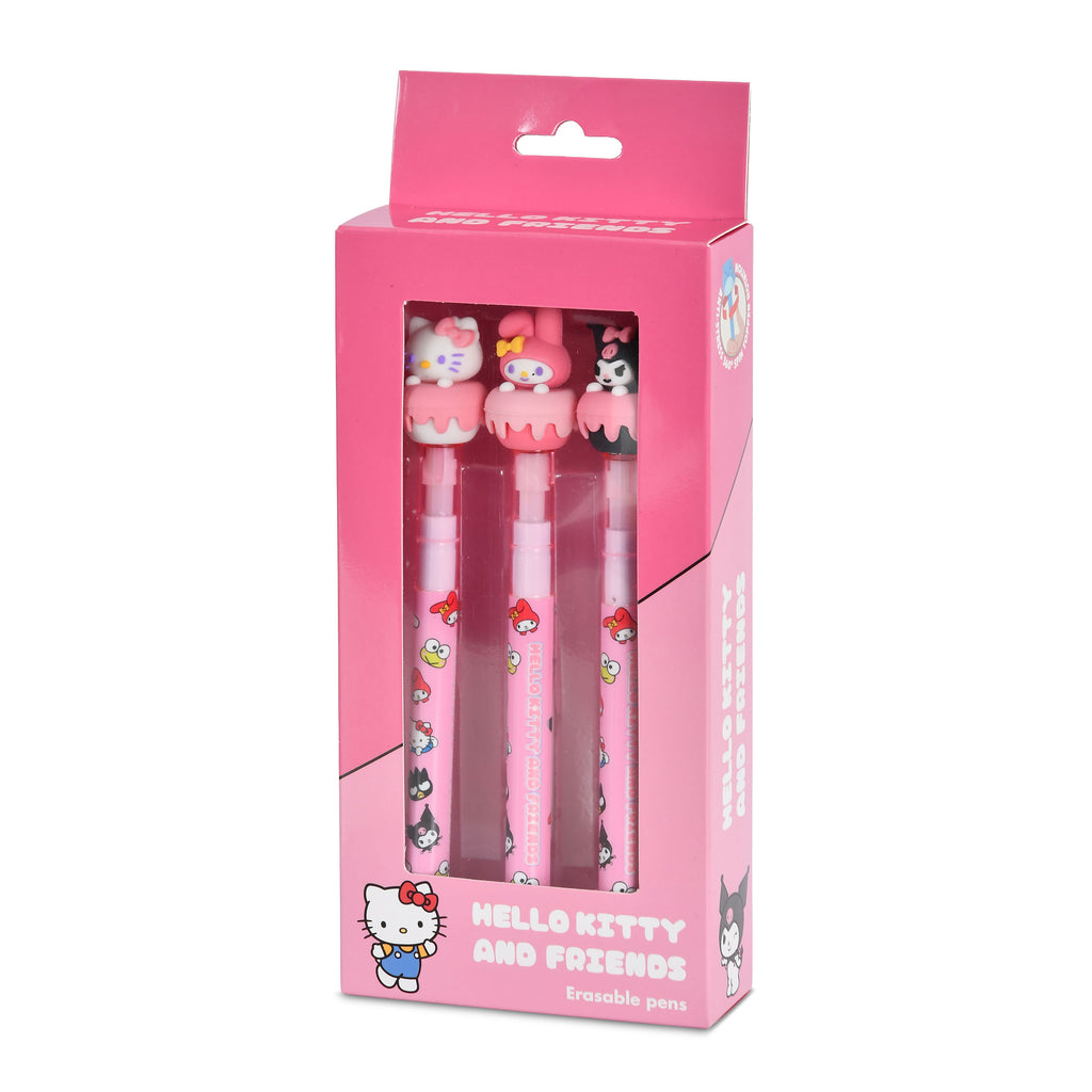Image produit Sanrio - Hello Kitty and Friends Stylos-bille effaçables, lot de 3