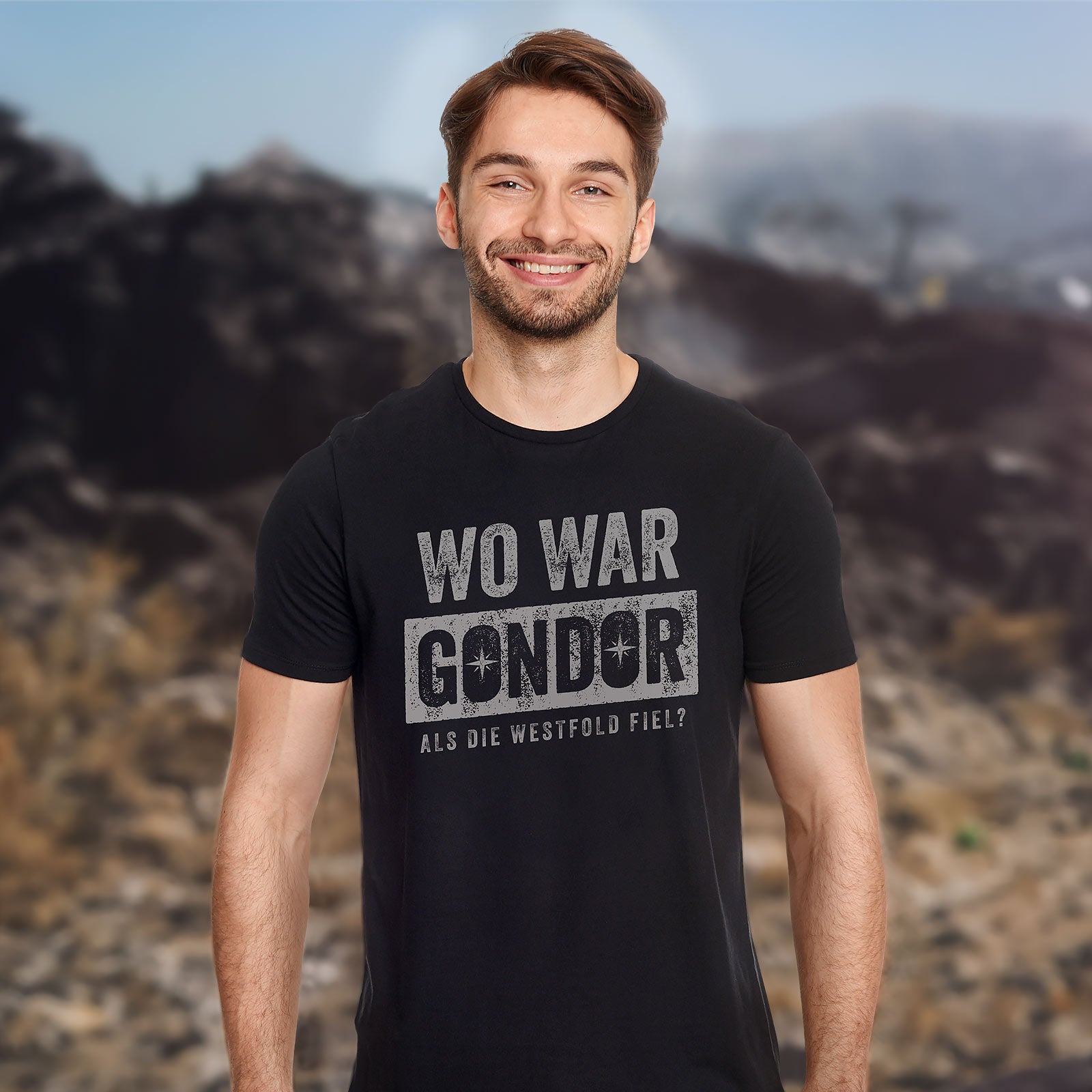 Produktbild Wo war T-Shirt für Der Herr der Ringe Fans schwarz