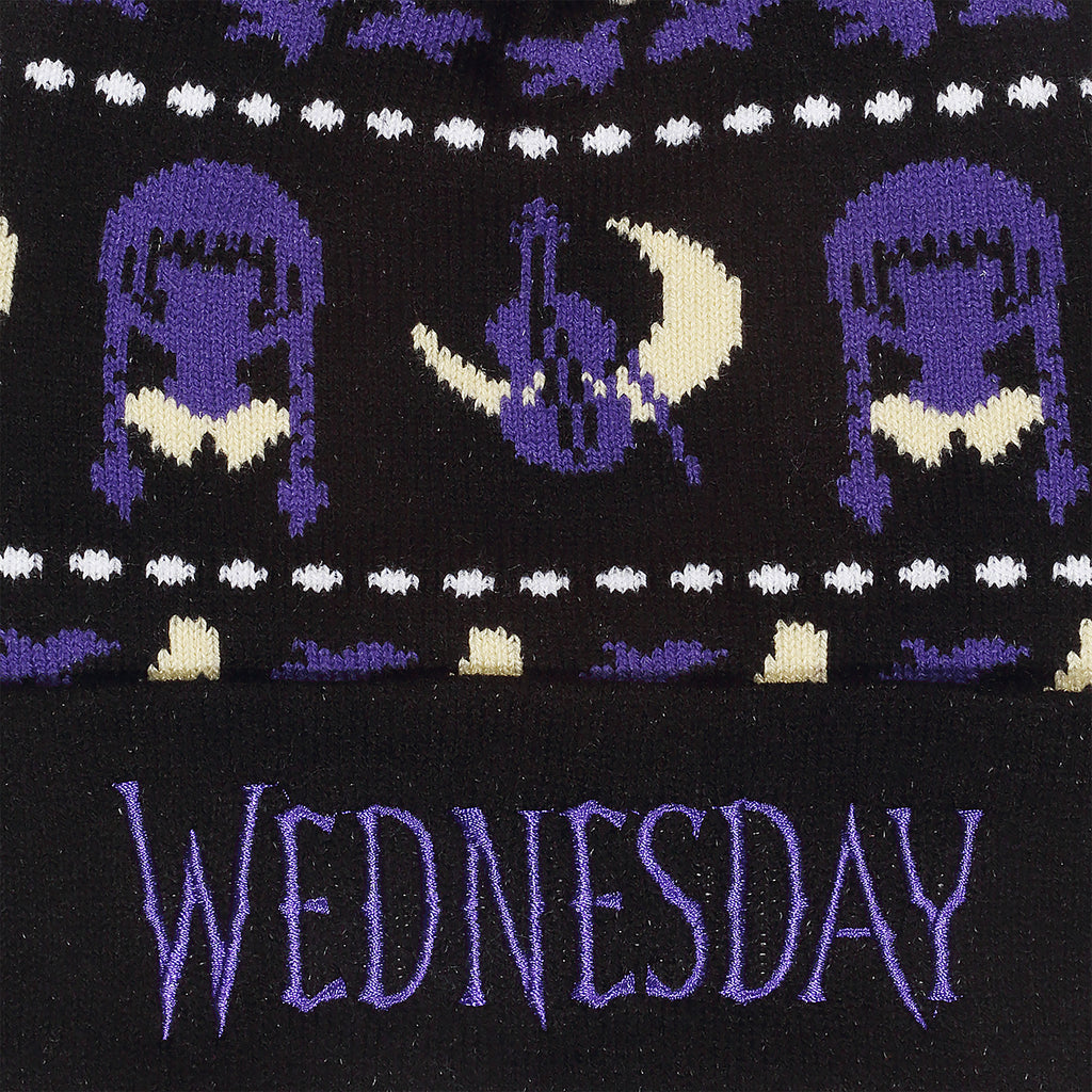 Productafbeelding Wednesday - Midnight muts met pompon