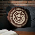Image produit Dragons - Coussin logo marron