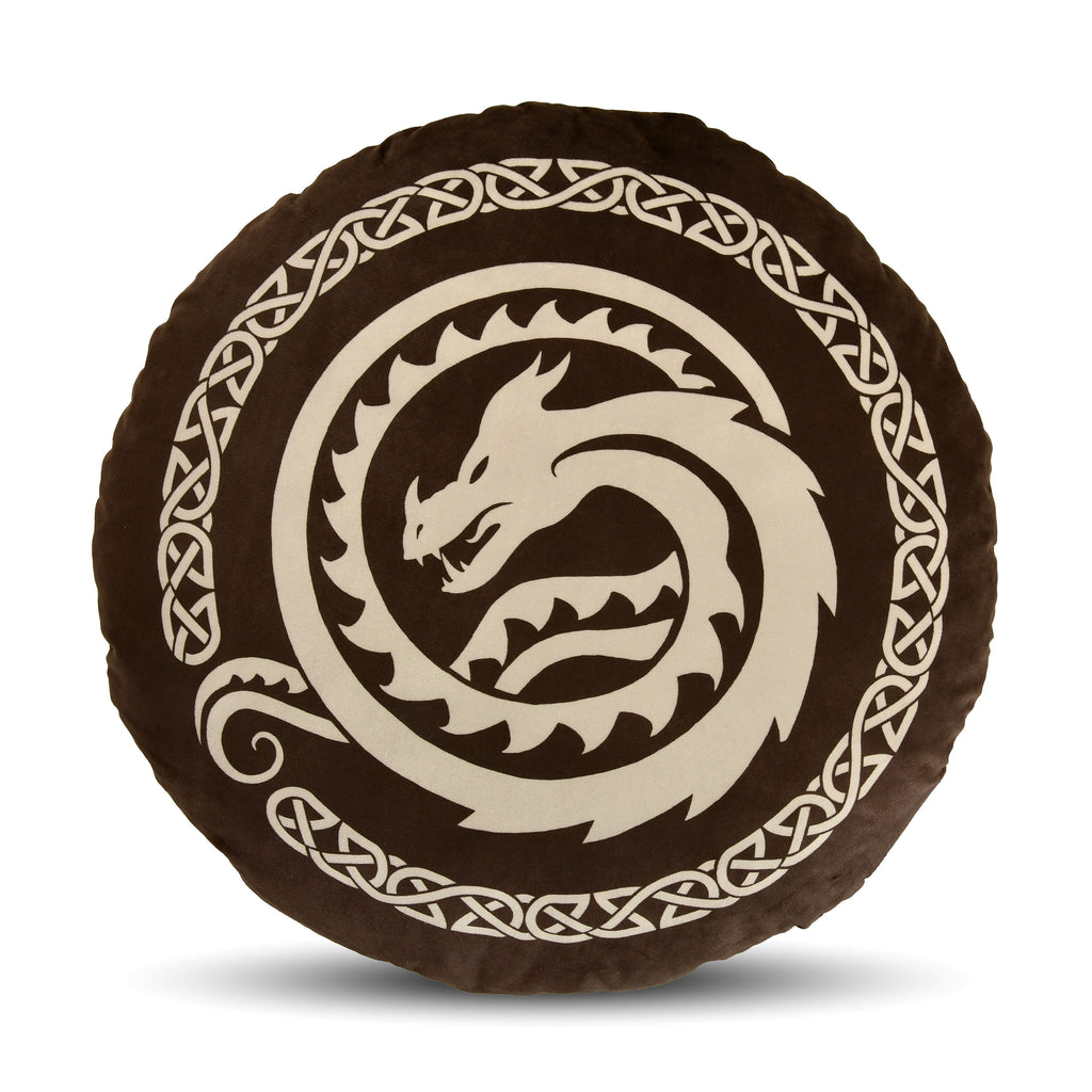 Image produit Dragons - Coussin logo marron