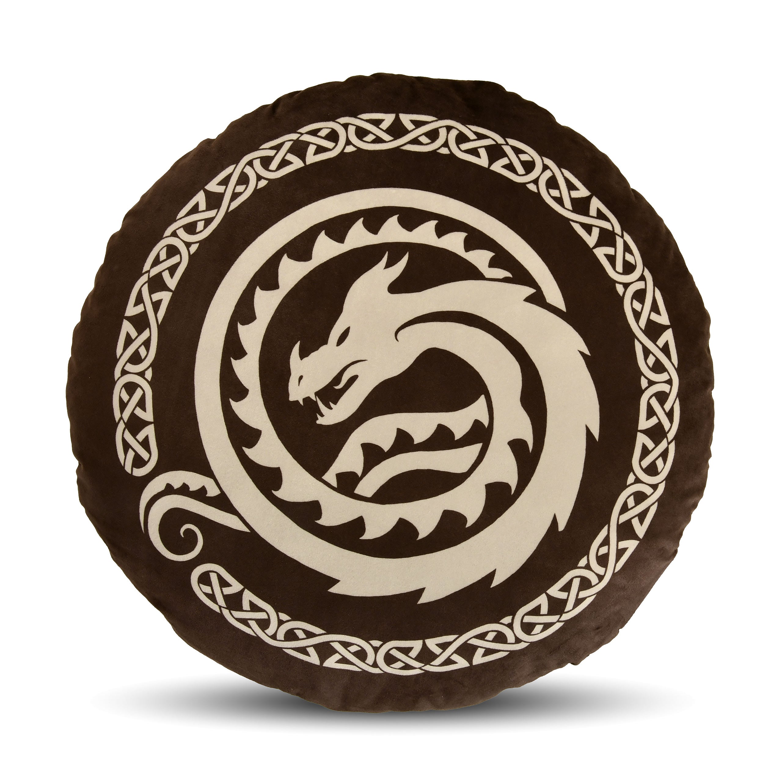 Productafbeelding Hoe tem je een draak - Logo kussen bruin