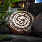 Image produit Dragons - Coussin logo marron
