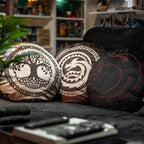 Image produit Dragons - Coussin logo marron