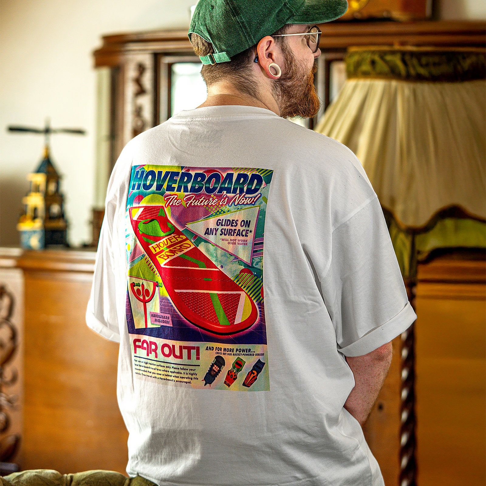 Produktbild Zurück in die Zukunft - Hoverboard Oversize T-Shirt weiß