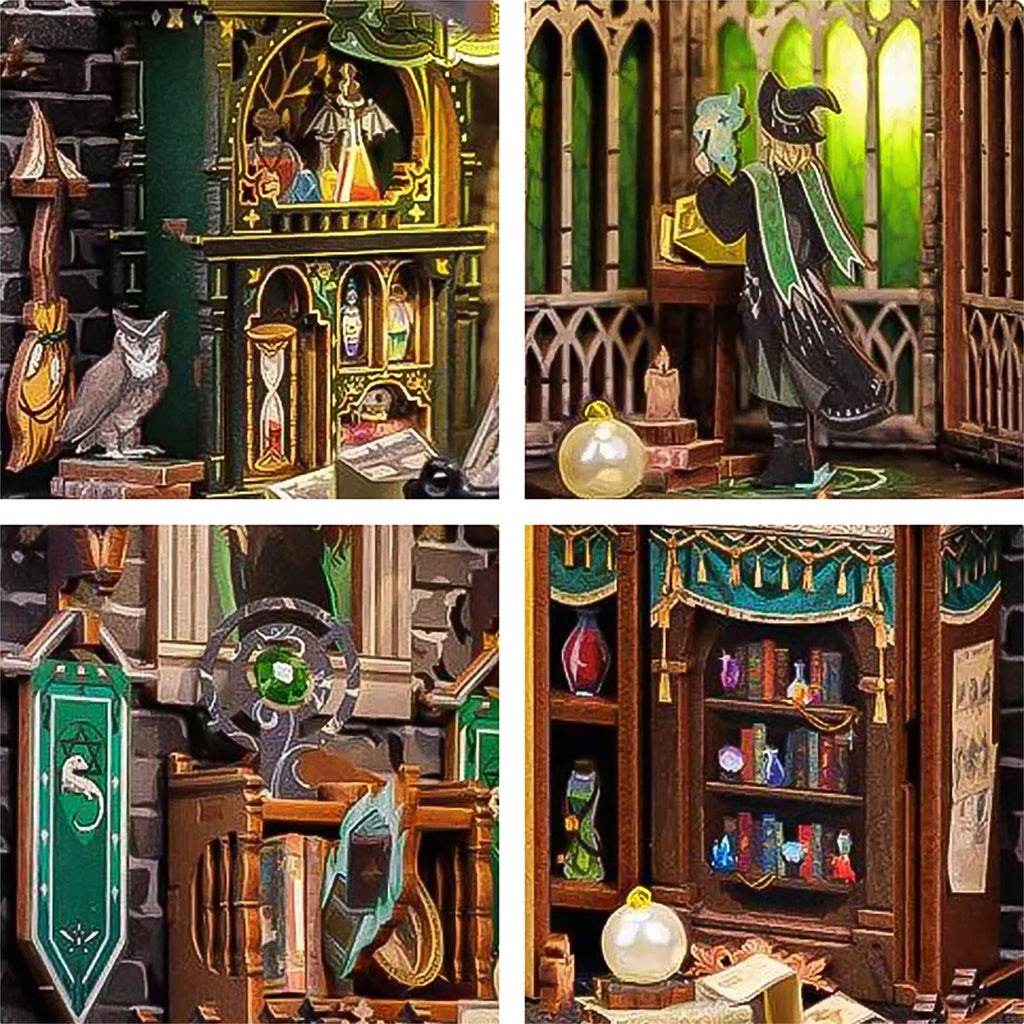 Productafbeelding Darkness Common Room Book Nook houten modelbouwset voor Harry Potter-fans