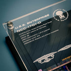 Productafbeelding Enterprise NCC-1701-D wandplaquette met modelreplika - Star Trek