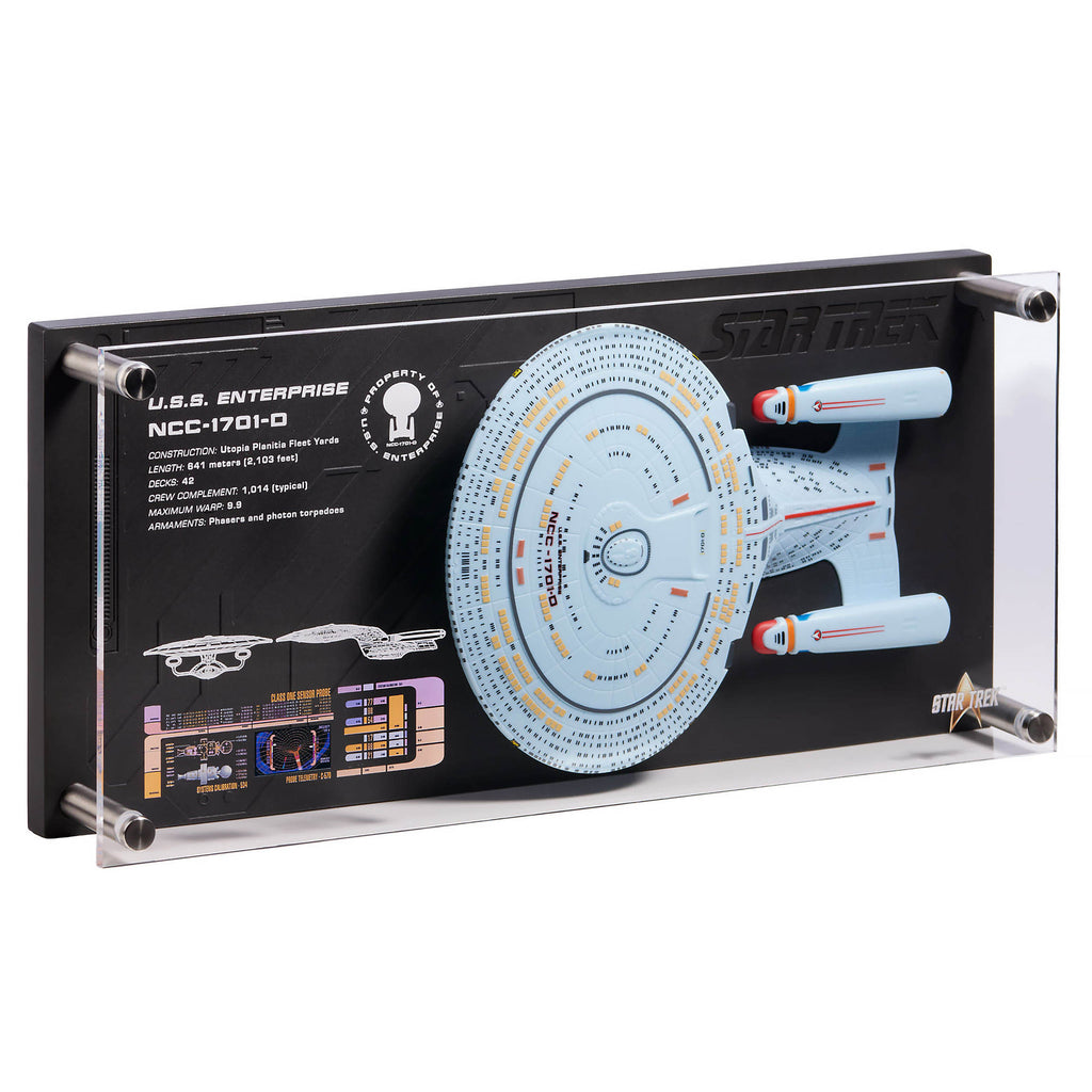 Productafbeelding Enterprise NCC-1701-D wandplaquette met modelreplika - Star Trek