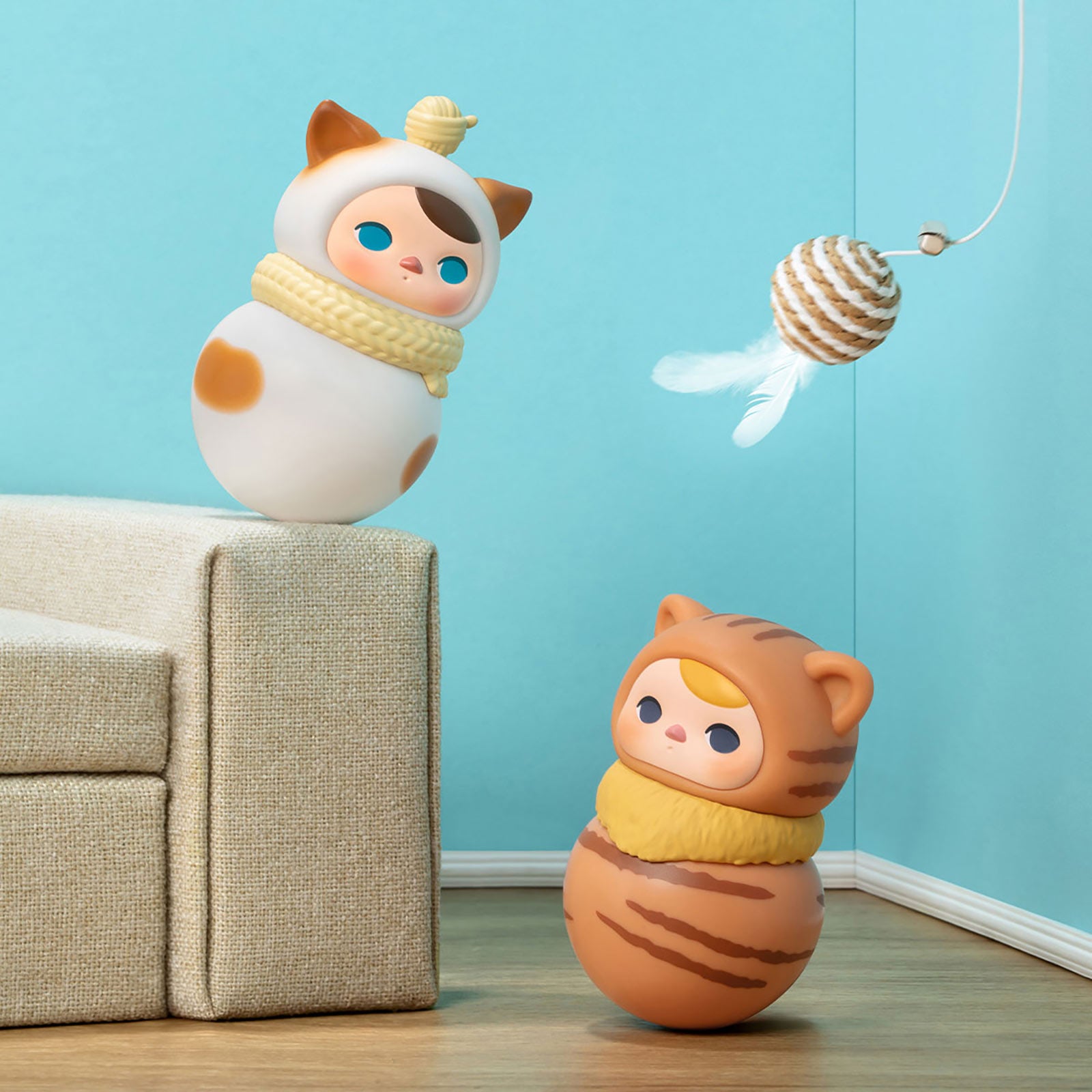 Image produit Pucky - Série Roly-Poly Kitty POP MART Figurine Mystère