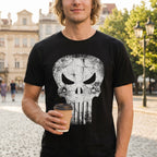 Produktbild Punisher - Skull Distress Logo T-Shirt schwarz