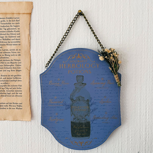Productafbeelding Harry Potter - Kruidenkunde en Toverdranken Houten Wanddecoratie
