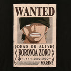 Image produit One Piece - T-shirt Roronoa Zoro Wanted noir