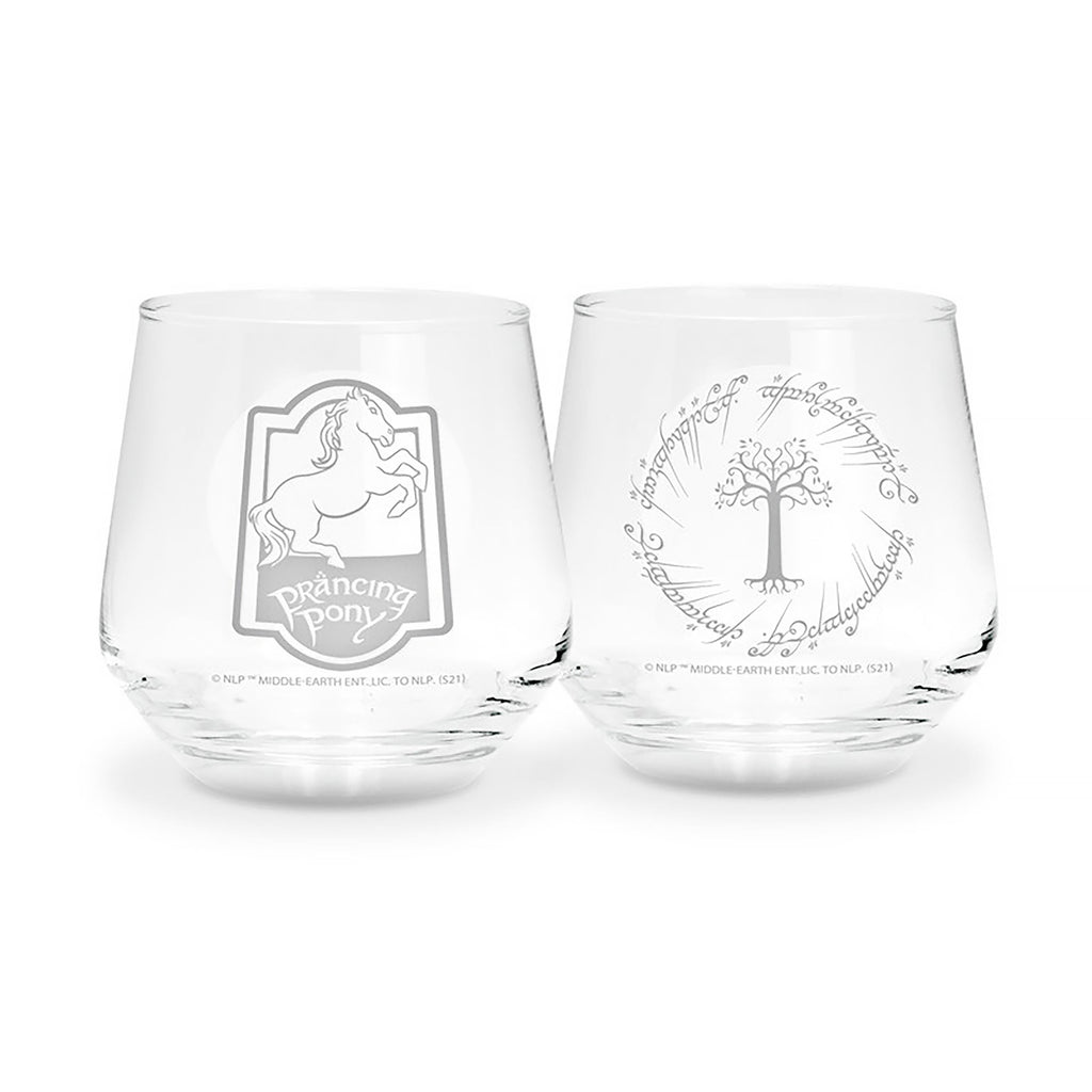 Productafbeelding In de Ban van de Ring - De Steigerende Pony & Gondor set van 2 glazen