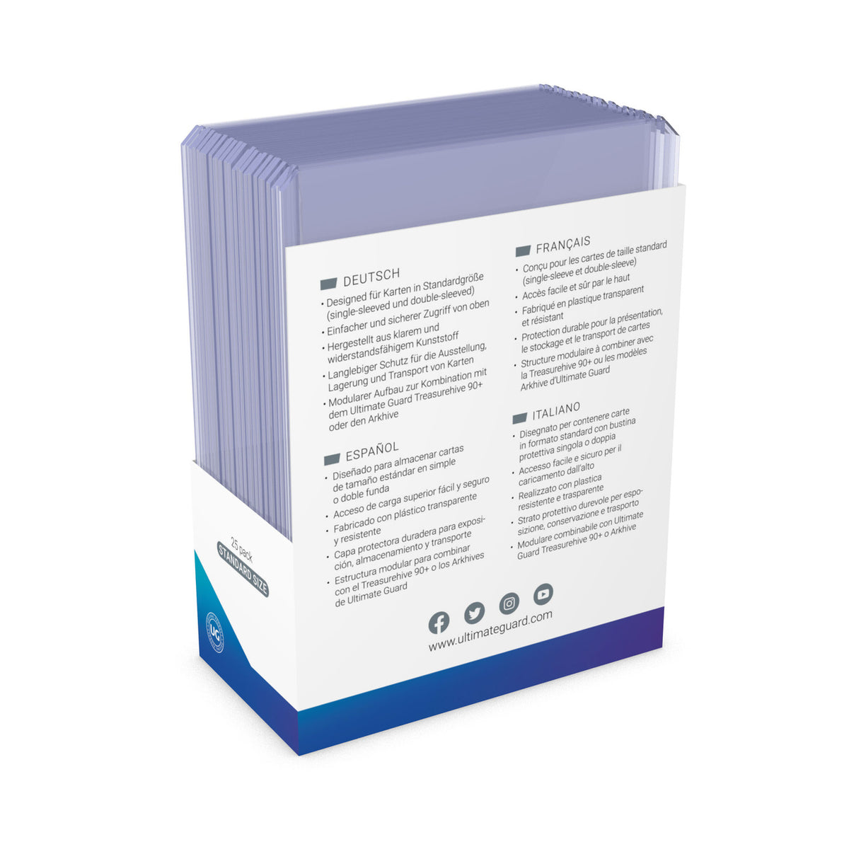 Productafbeelding Ultimate Guard Kaartenhoezen Toploading 35 pt Transparant 25-pack