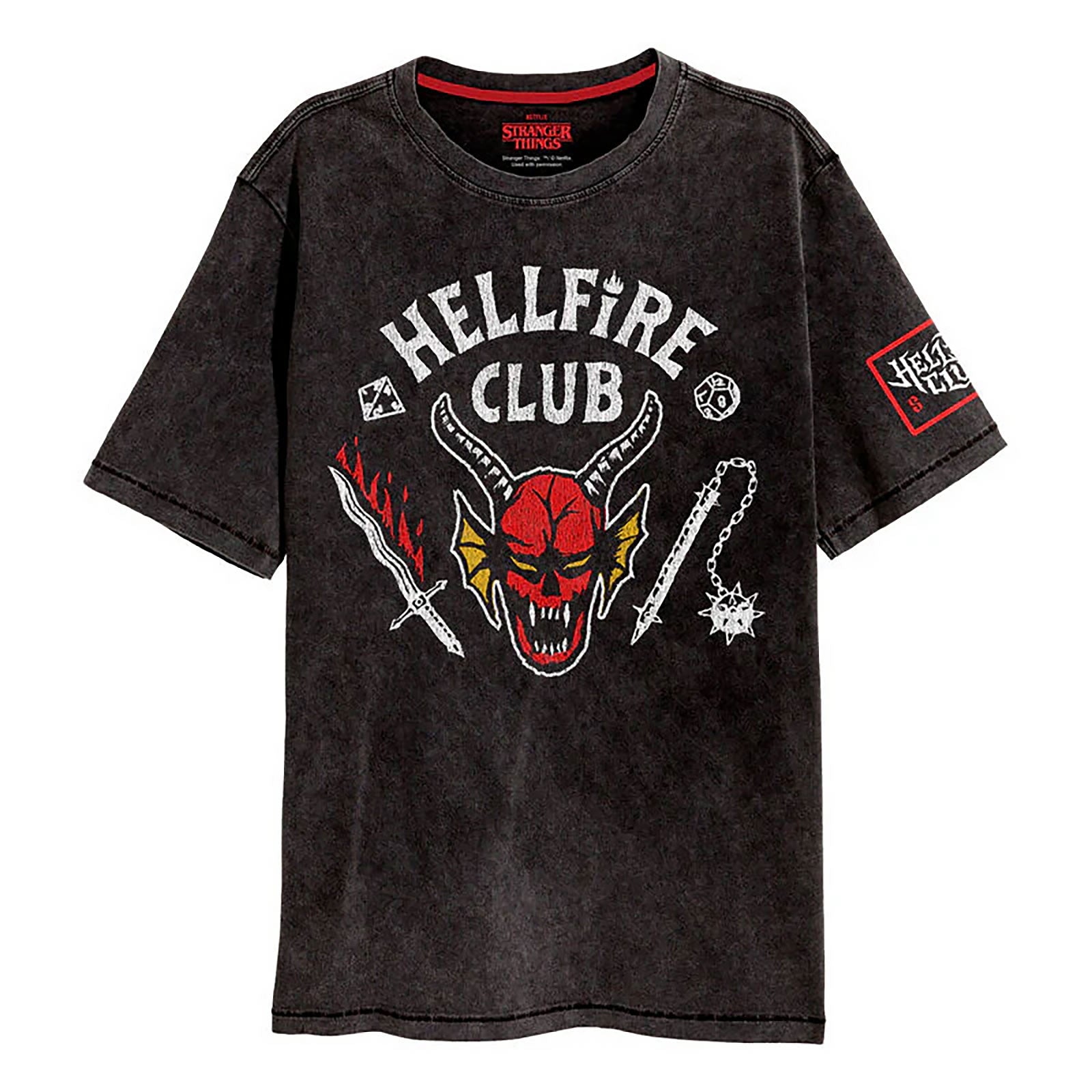 Productafbeelding Stranger Things - Hellfire Club T-shirt grijs
