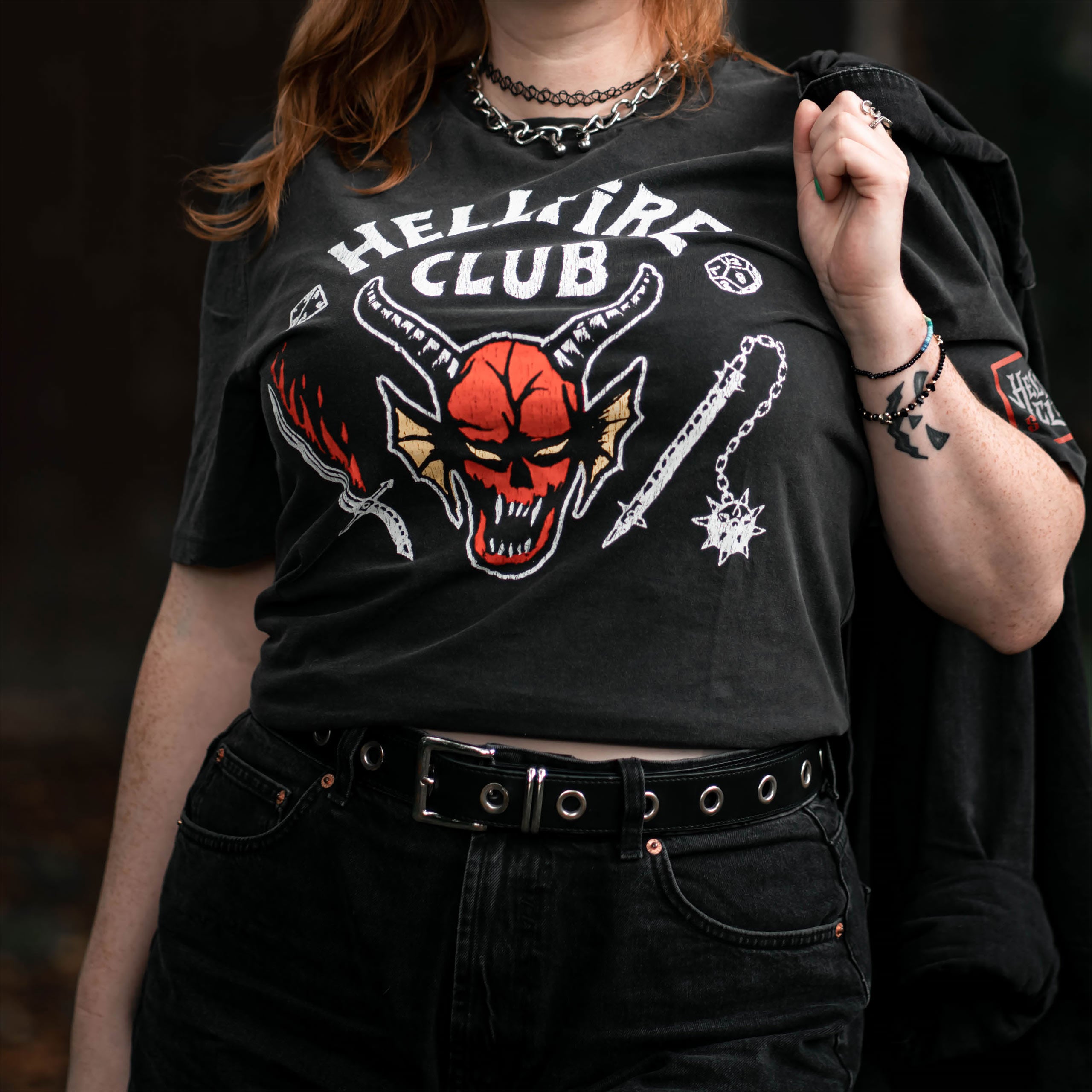 Productafbeelding Stranger Things - Hellfire Club T-shirt grijs