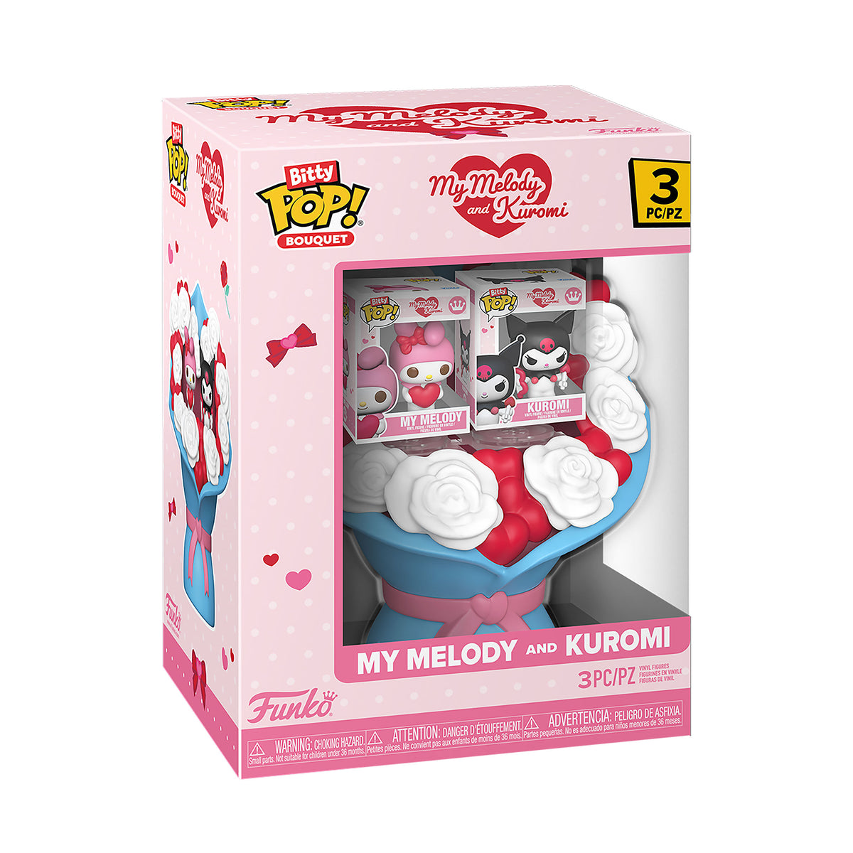 Productafbeelding Hello Kitty and Friends Kuromi en Hello Kitty Valentines Funko Bitty Pop Bouquet - Sanrio