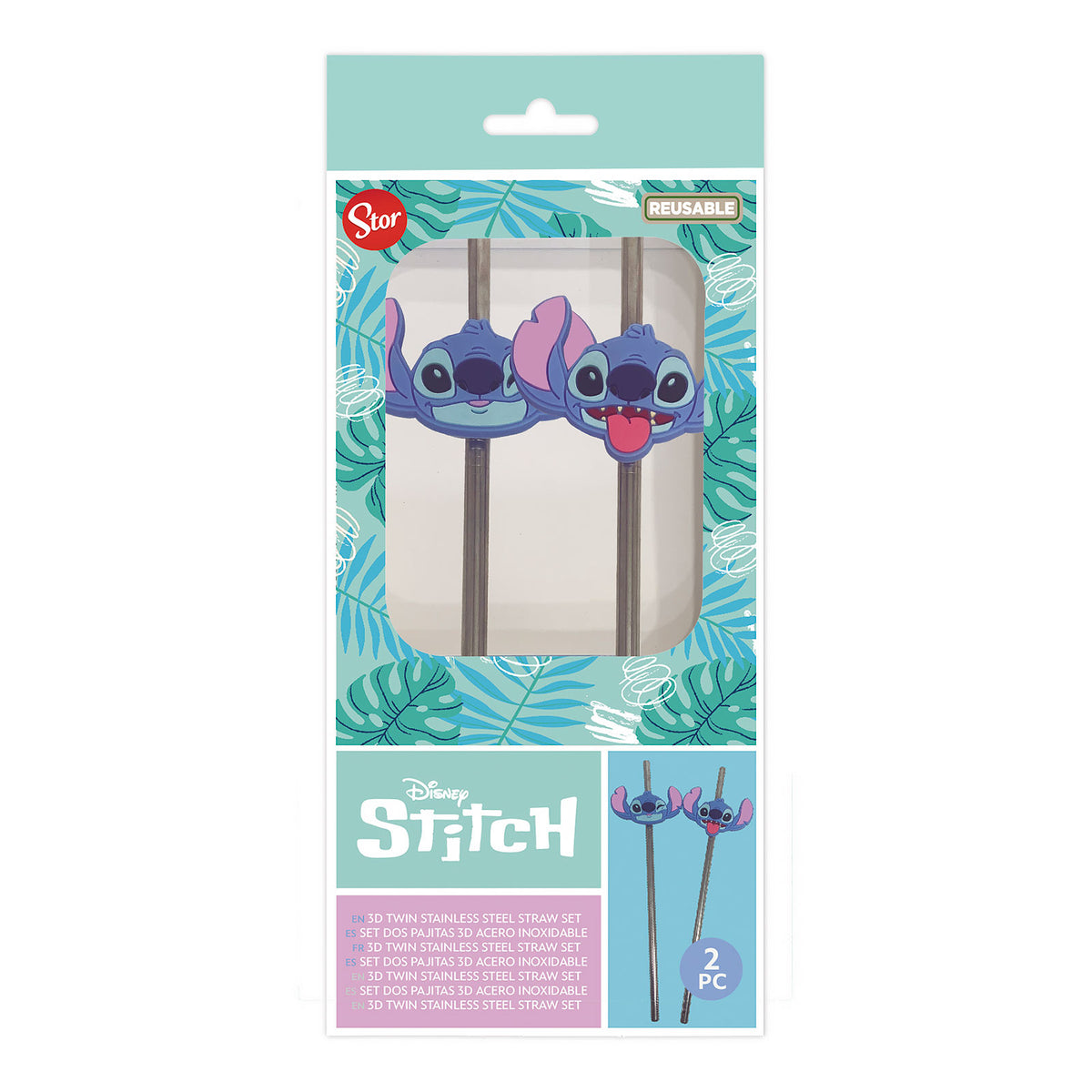 Produktbild Stitch Aloha Strohhalme 2er Set - Lilo & Stitch