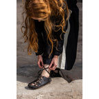 Image produit Chaussures médiévales en cuir nubuck noir